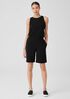 Pima Cotton Stretch Jersey Flared Shorts