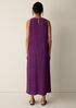 Woven Pliss&eacute; Round Neck Dress