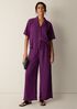 Woven Pliss&eacute; Wide-Leg Pant