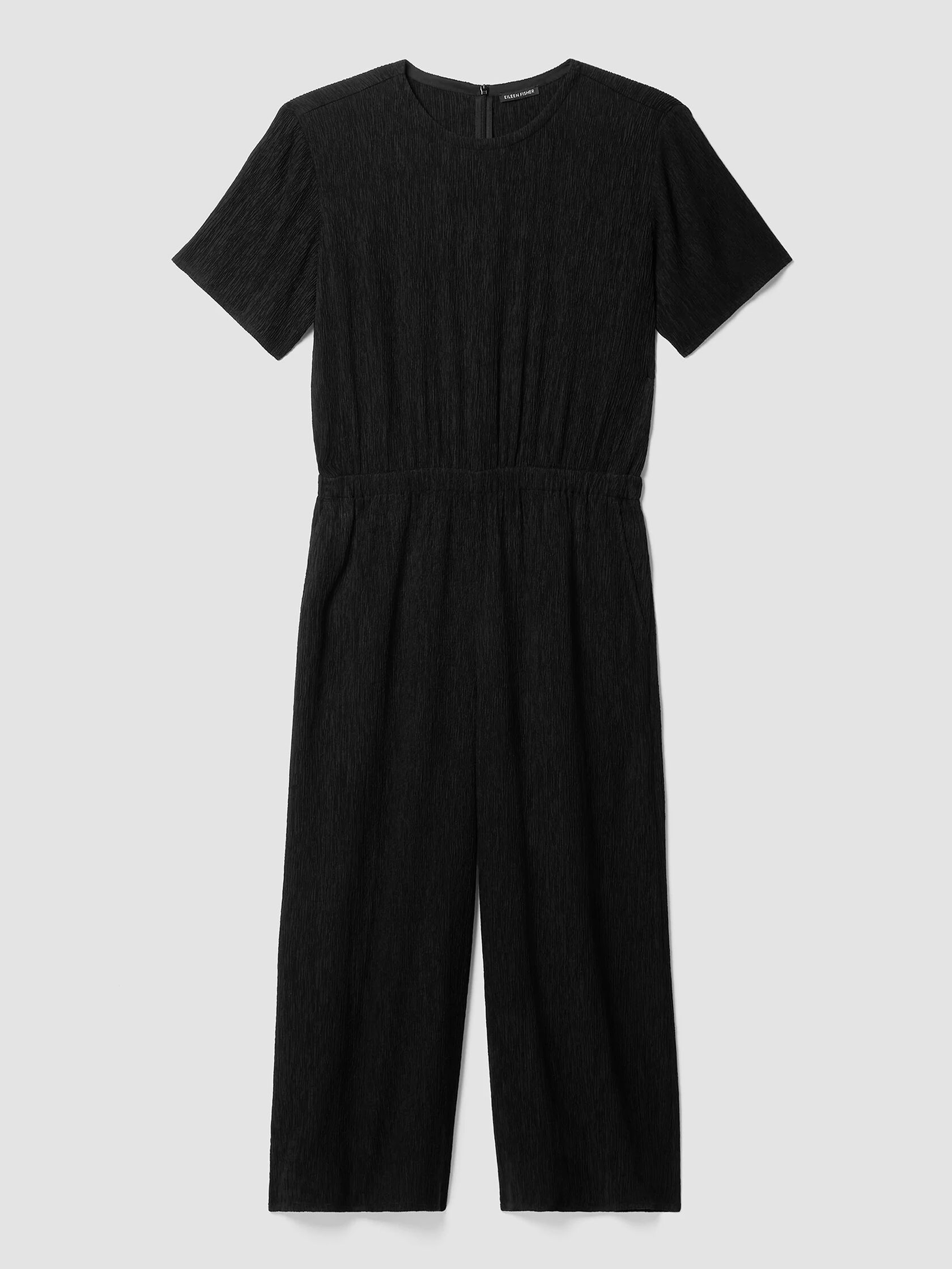 Woven Plissé Jumpsuit