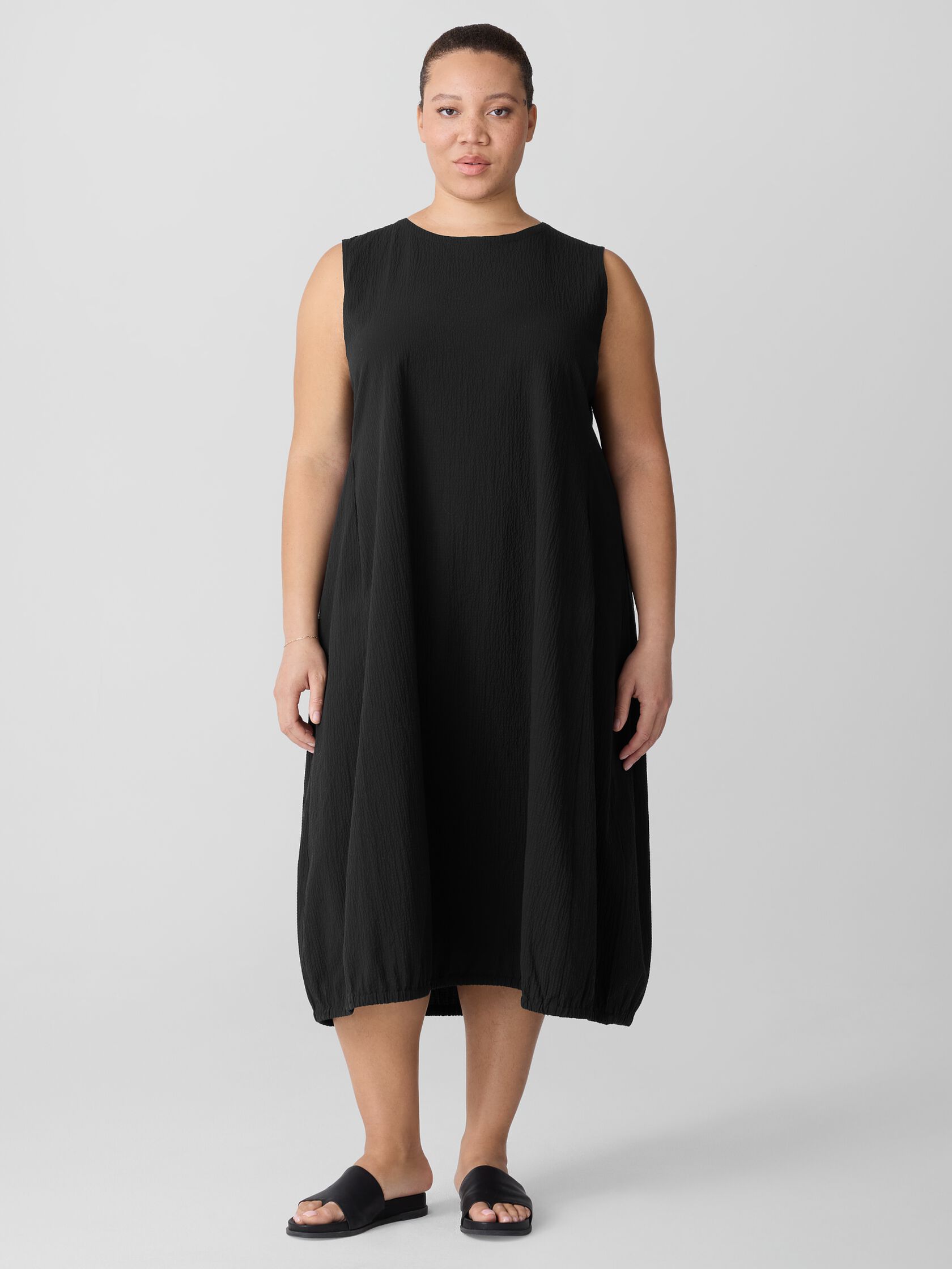 Organic Cotton Pucker Lantern Dress