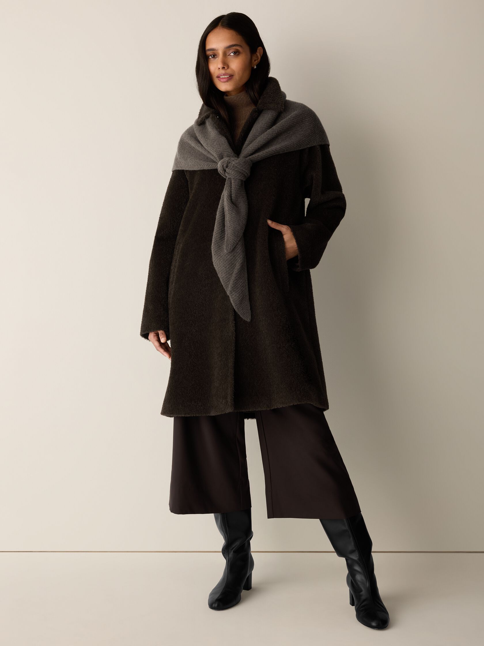 Fine Wool Alpaca Classic Collar Coat