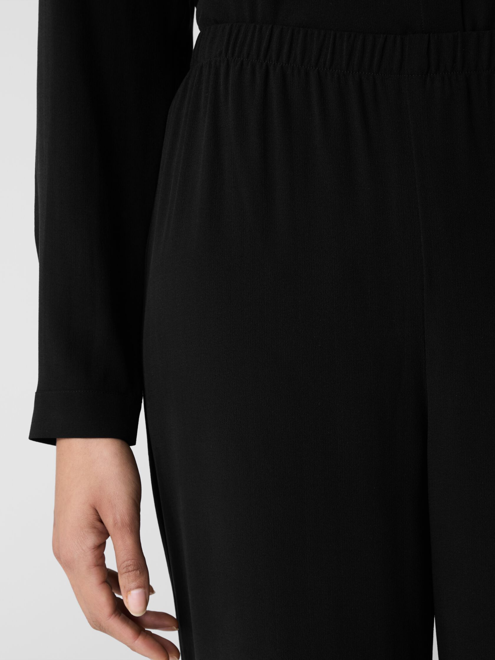 Silk Georgette Crepe Straight Pant