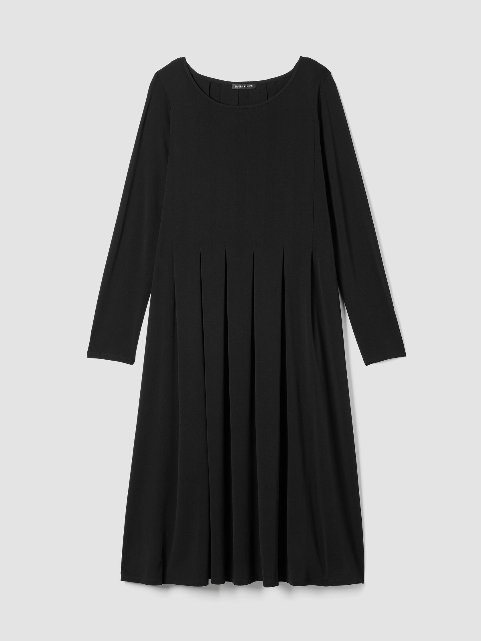 Stretch Silk Jersey Ballet Neck Dress