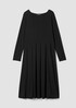 Stretch Silk Jersey Ballet Neck Dress