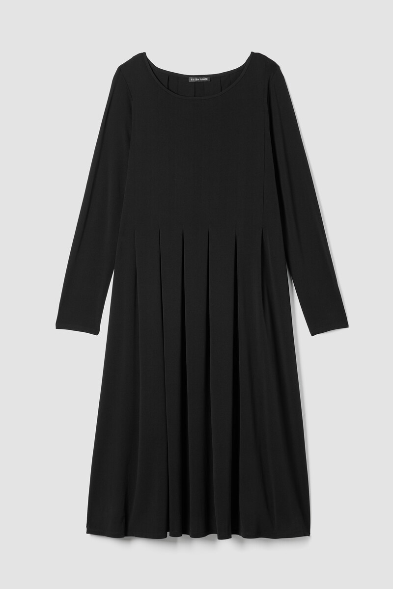 Stretch Silk Jersey Ballet Neck Dress Stretch Silk Jersey Ballet Neck Dress