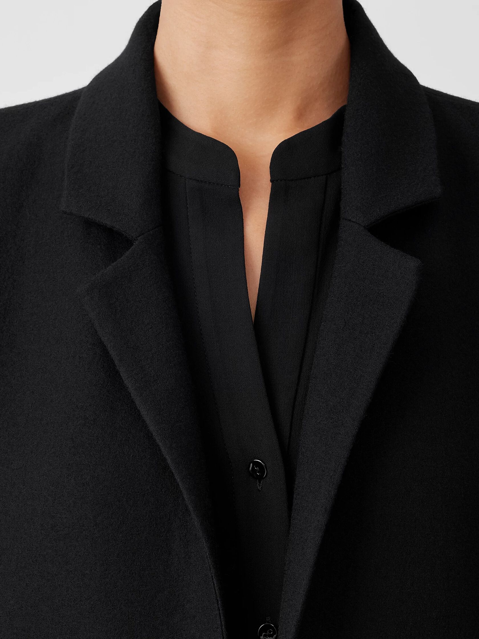 Boiled Wool Jersey Long Blazer