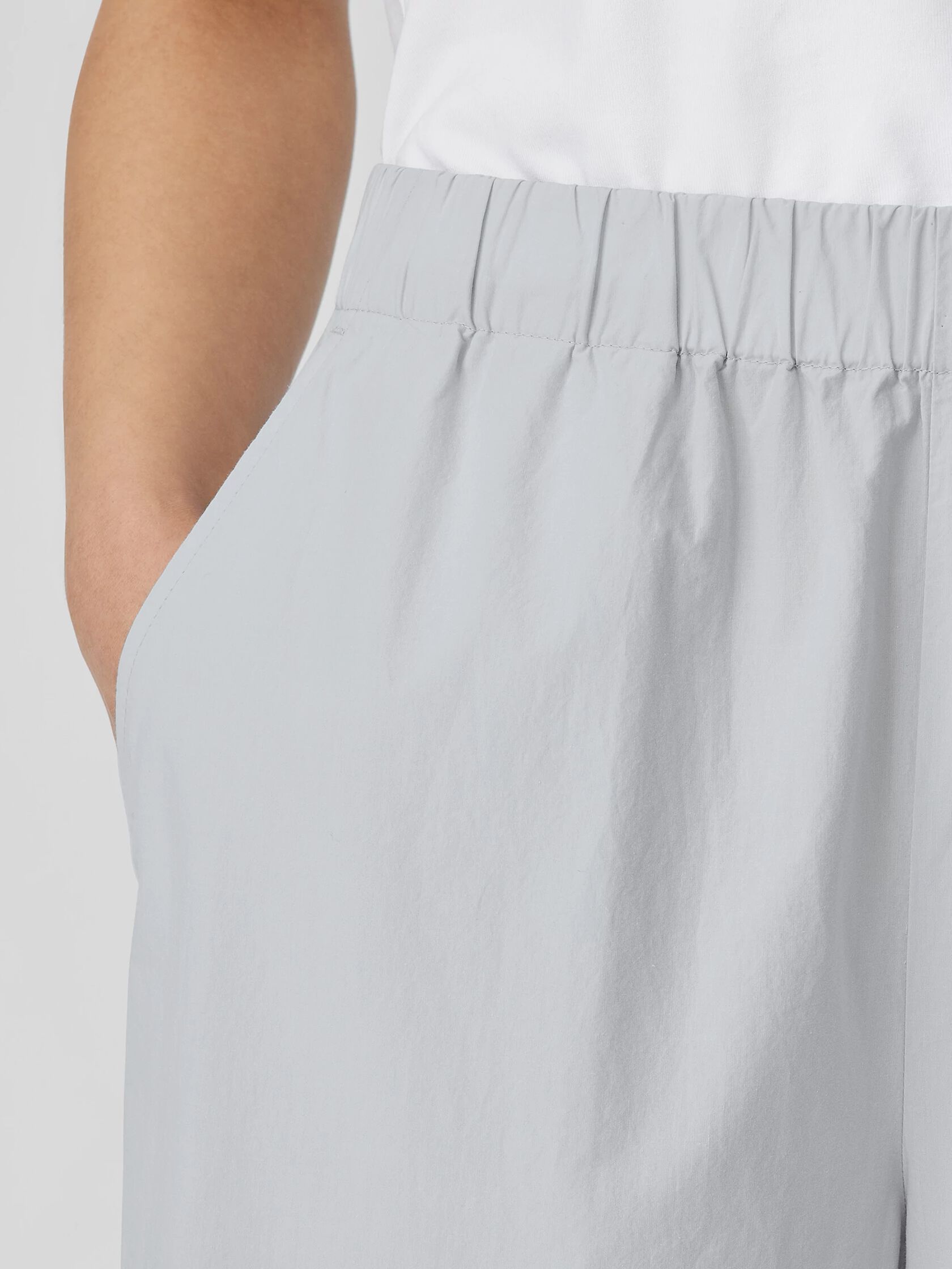 Washed Organic Cotton Poplin Wide-Leg Pant