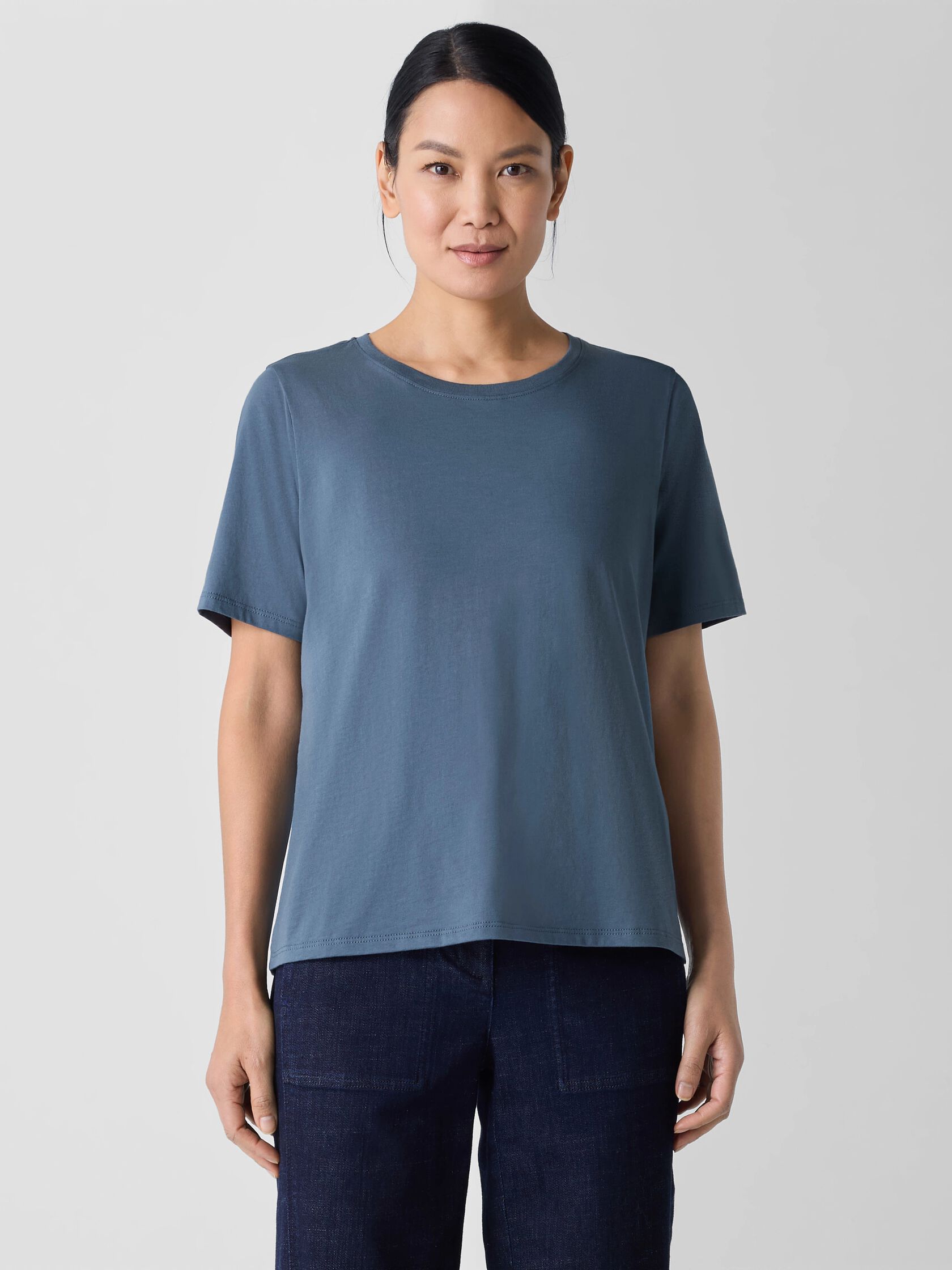 Organic Pima Cotton Jersey Round Neck Tee
