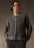Brushed Alpaca Wool Blend High Collar Cardigan