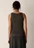 Organic Cotton Stretch Rib Scoop Neck Tank