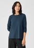 Stretch Jersey Knit Crew Neck Top