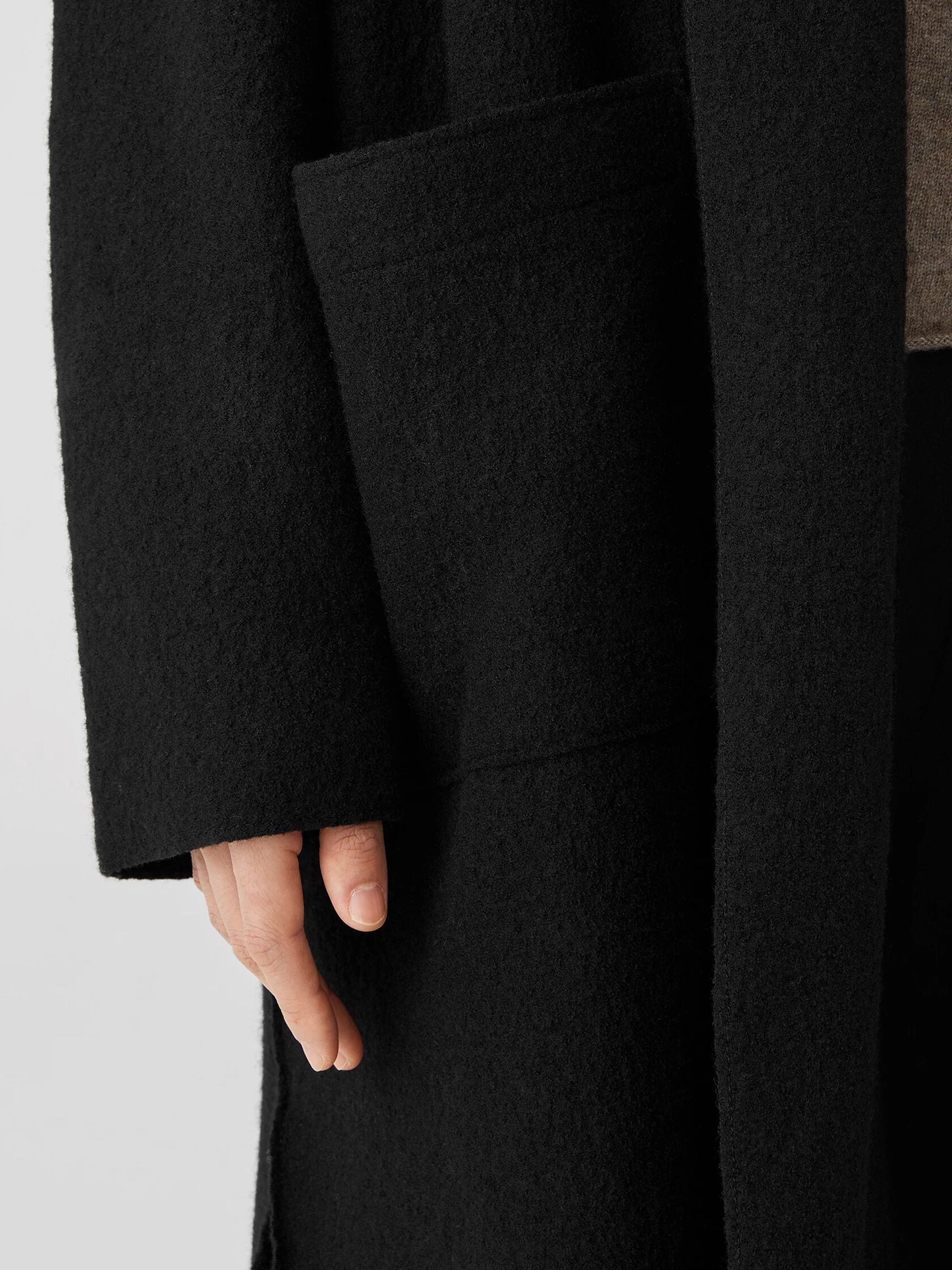 Lightweight Boiled Wool Coat in Responsible Wool