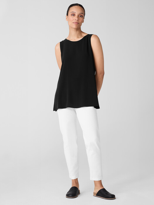 Washable Stretch Crepe Slim Pant