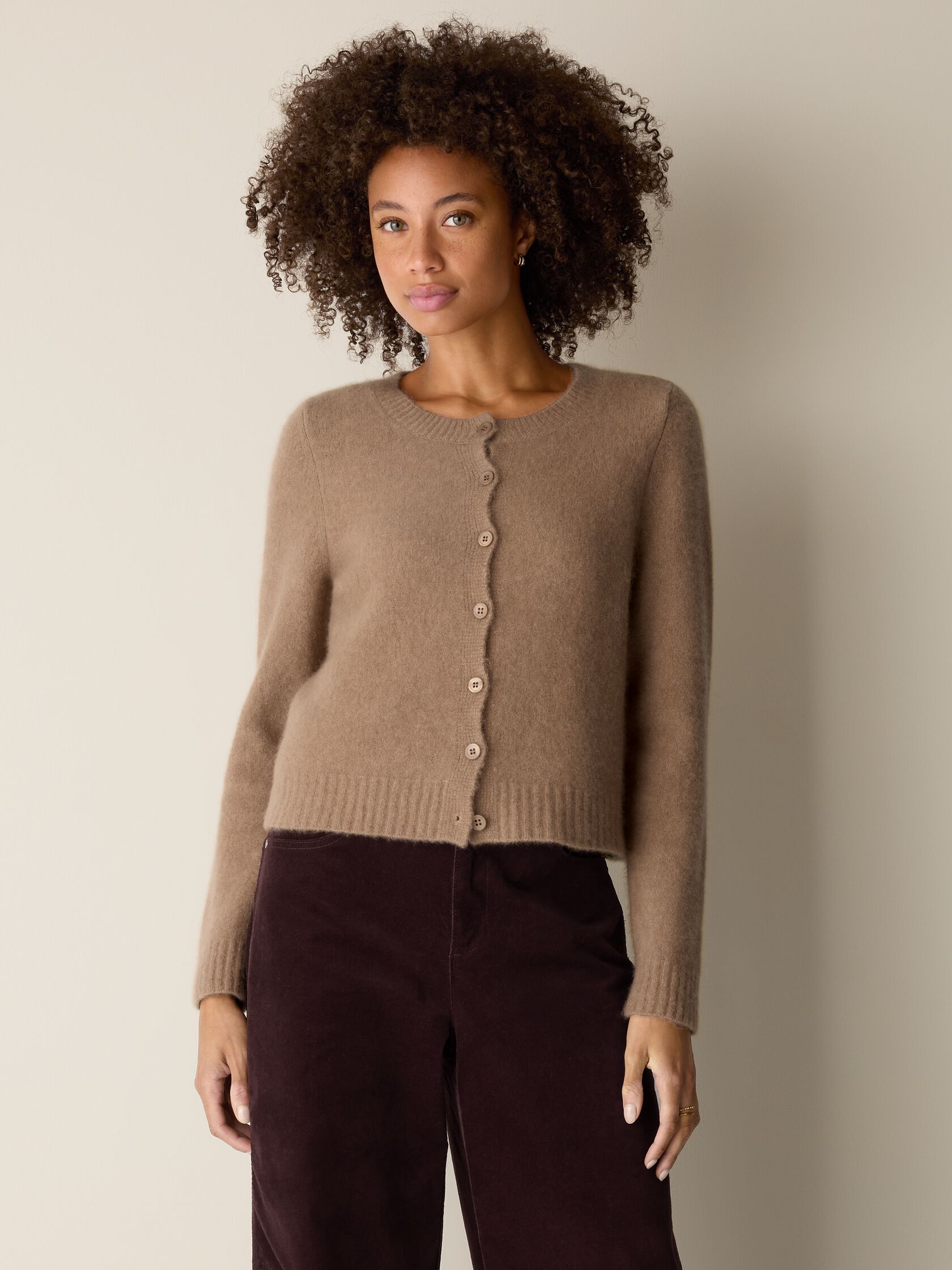 Cashmere Silk Bliss Crew Neck Cardigan