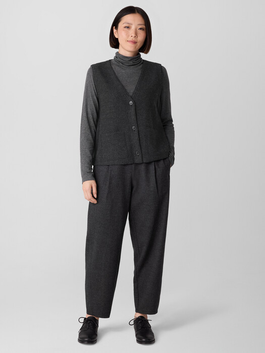 Mélange Boiled Wool Jersey Lantern Pant in Regenerative Wool