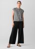 Stretch Jersey Knit Wide-Leg Pant