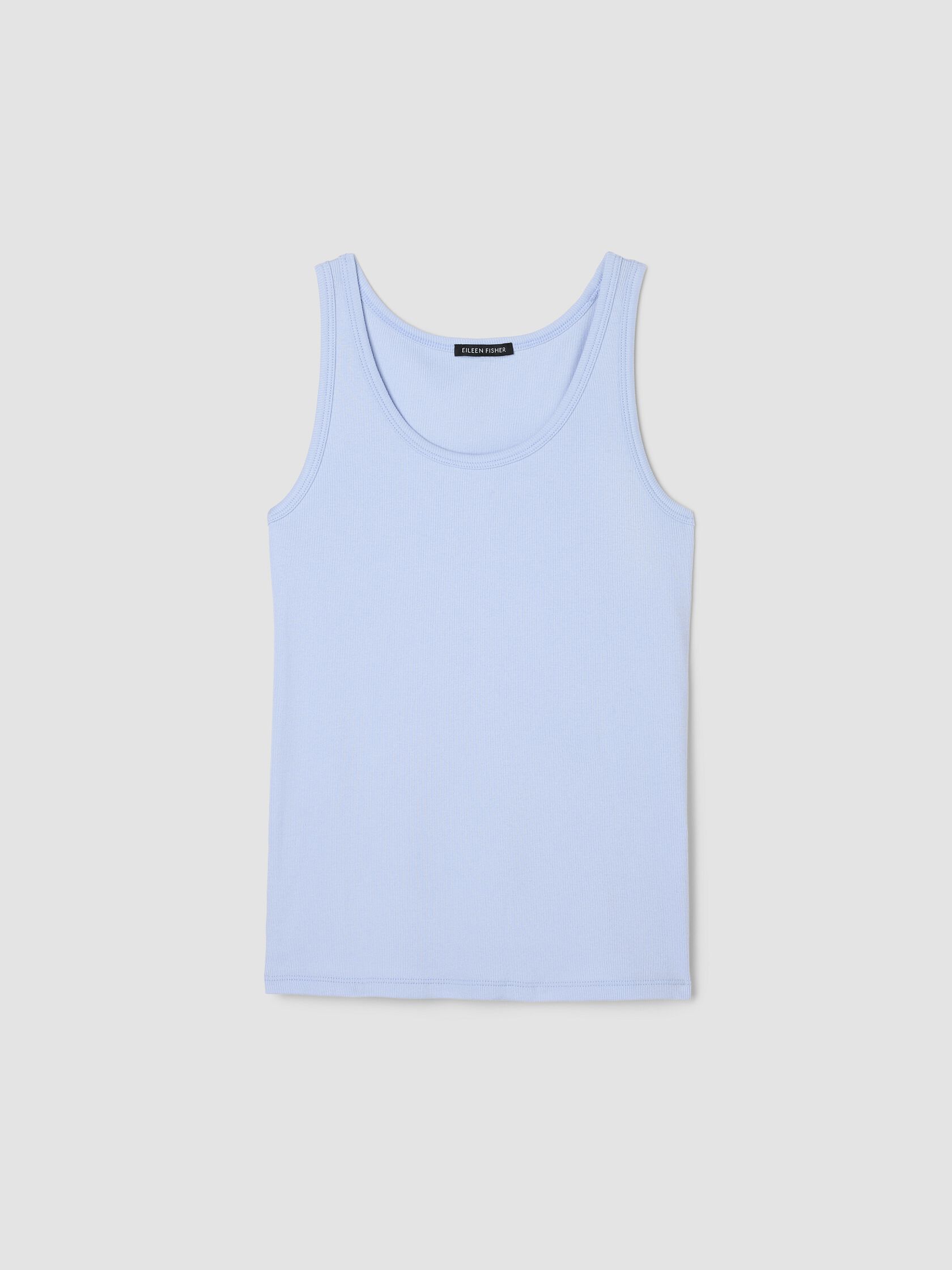 Organic Cotton Stretch Rib Scoop Neck Tank