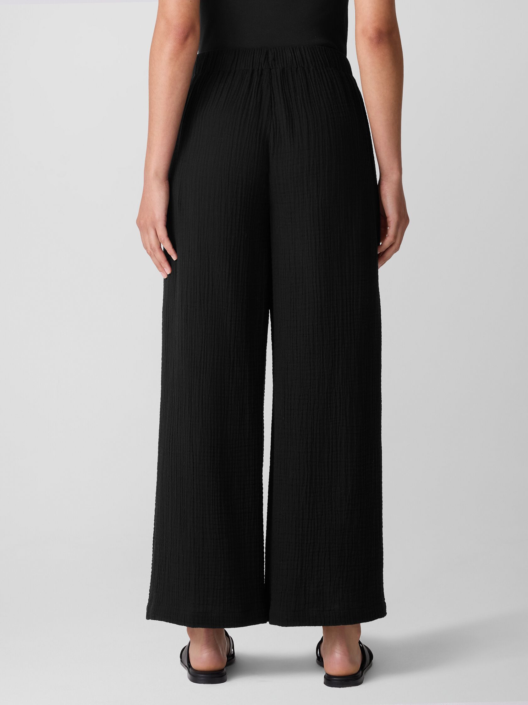 Organic Cotton Lofty Gauze Wide-Leg Pant