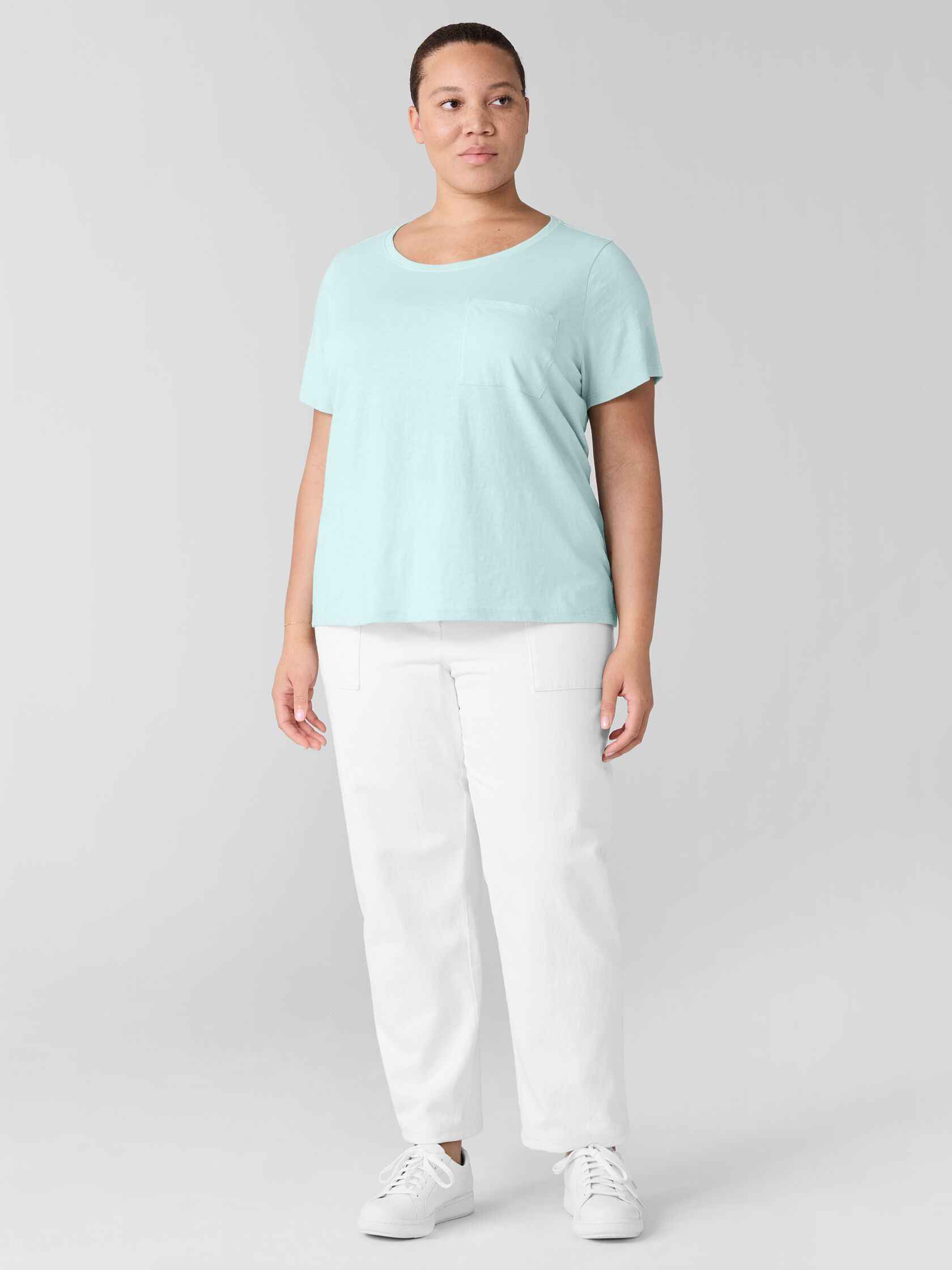Organic Cotton Slubby Jersey Pocket Tee