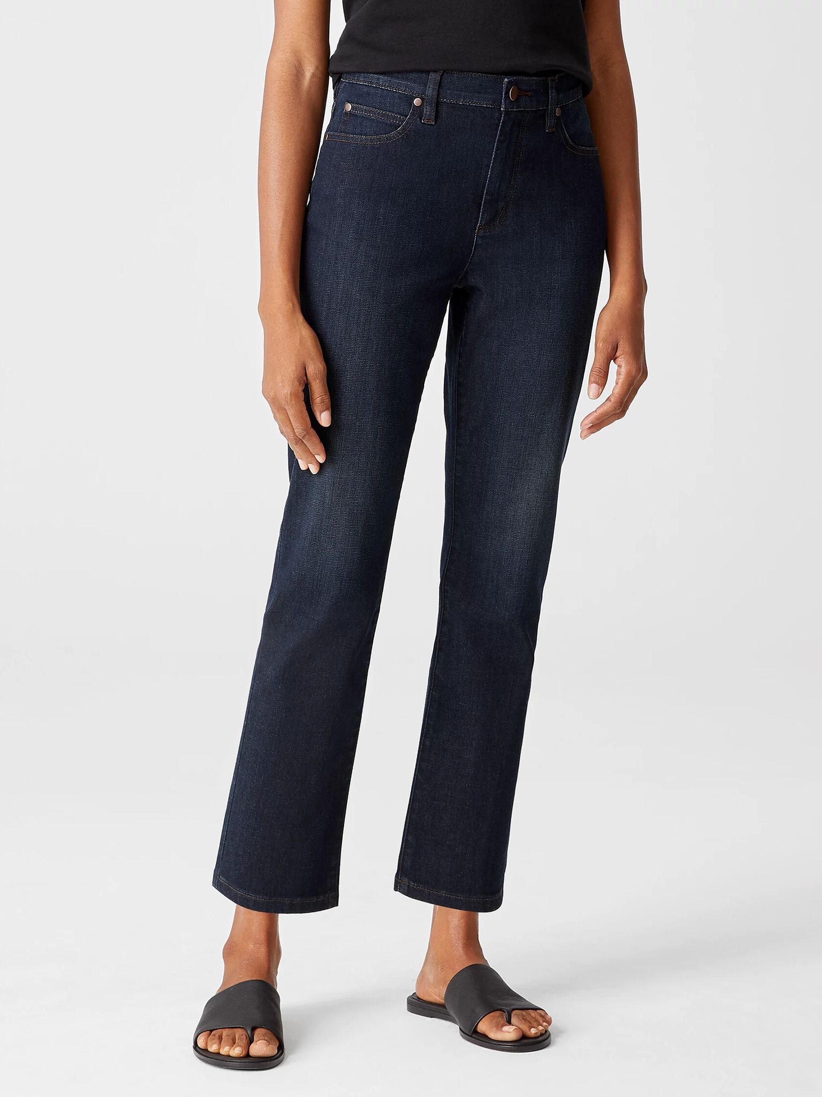 Organic Cotton Stretch Straight Ankle Jean