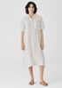 Puckered Organic Linen Shirtdress