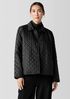 Eggshell Recycled Nylon Classic Collar Coat