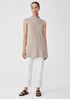 Organic Linen Cotton Funnel Neck Top