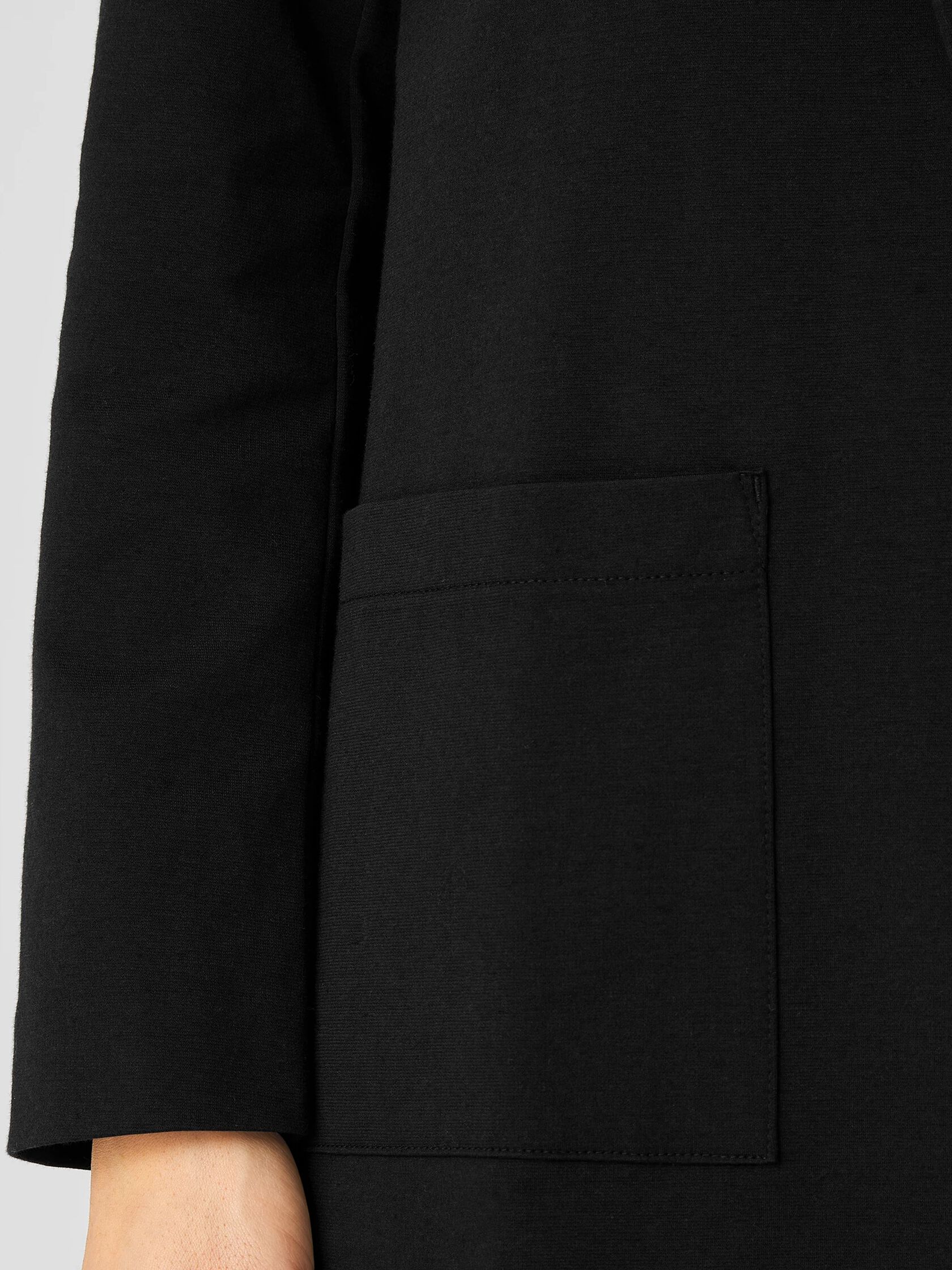 Cotton Ponte Long Blazer