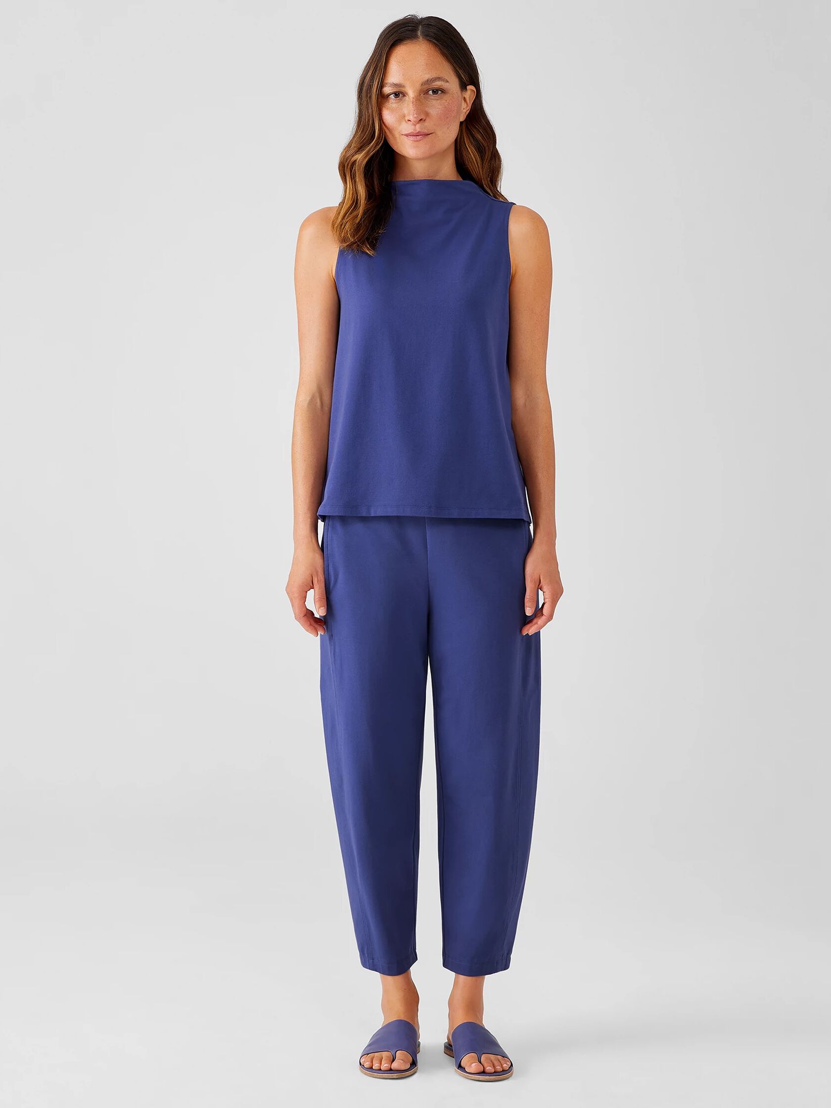 Traceable Cotton Jersey Funnel Neck Tank