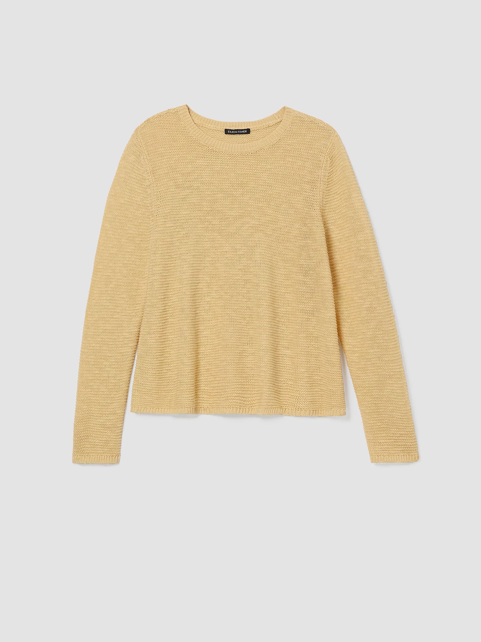 Organic Cotton Linen Slub Crew Neck Top