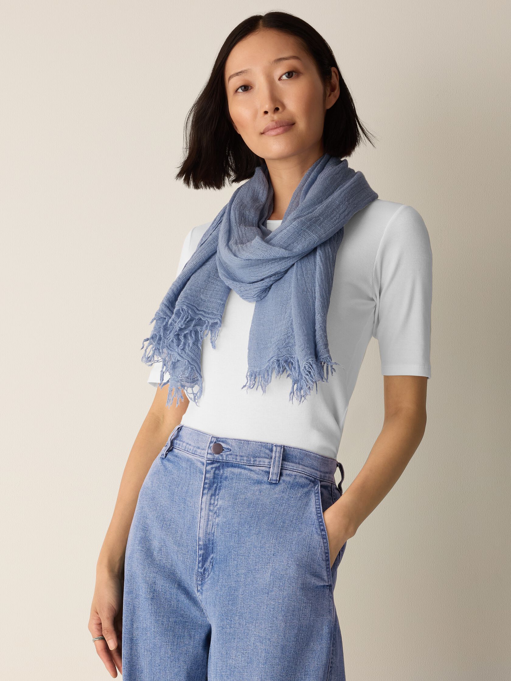 Cozy Crinkle Gauze Scarf