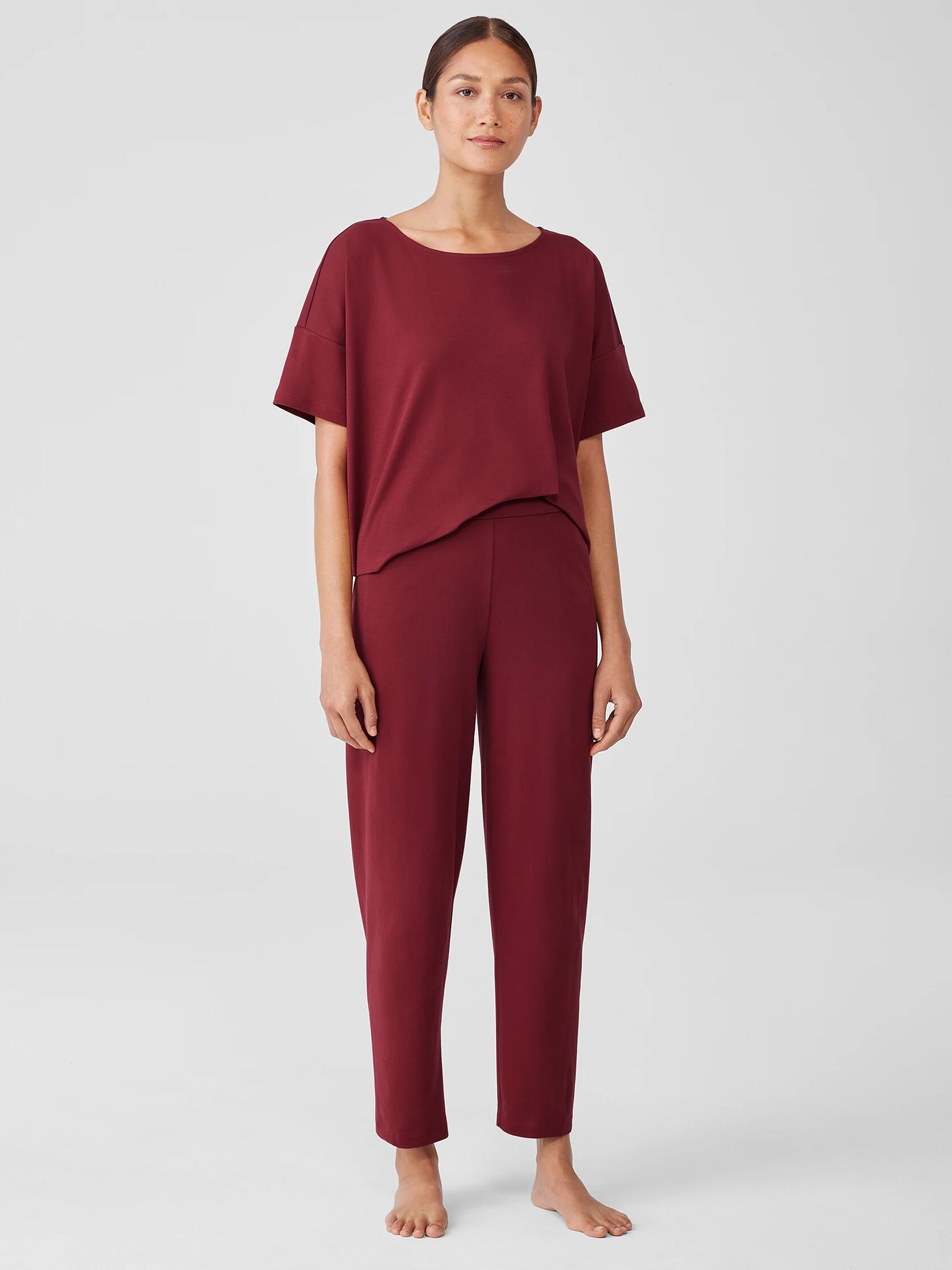 Cozy Organic Cotton Interlock Lantern Pant