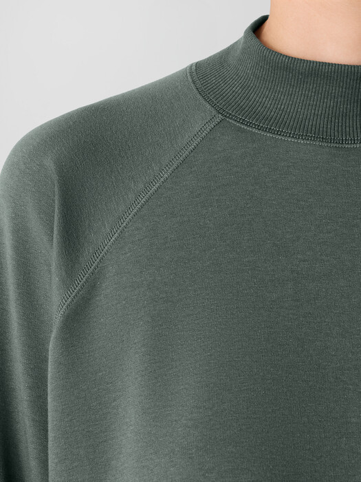 Cozy Brushed Terry Hug Mock Neck Top