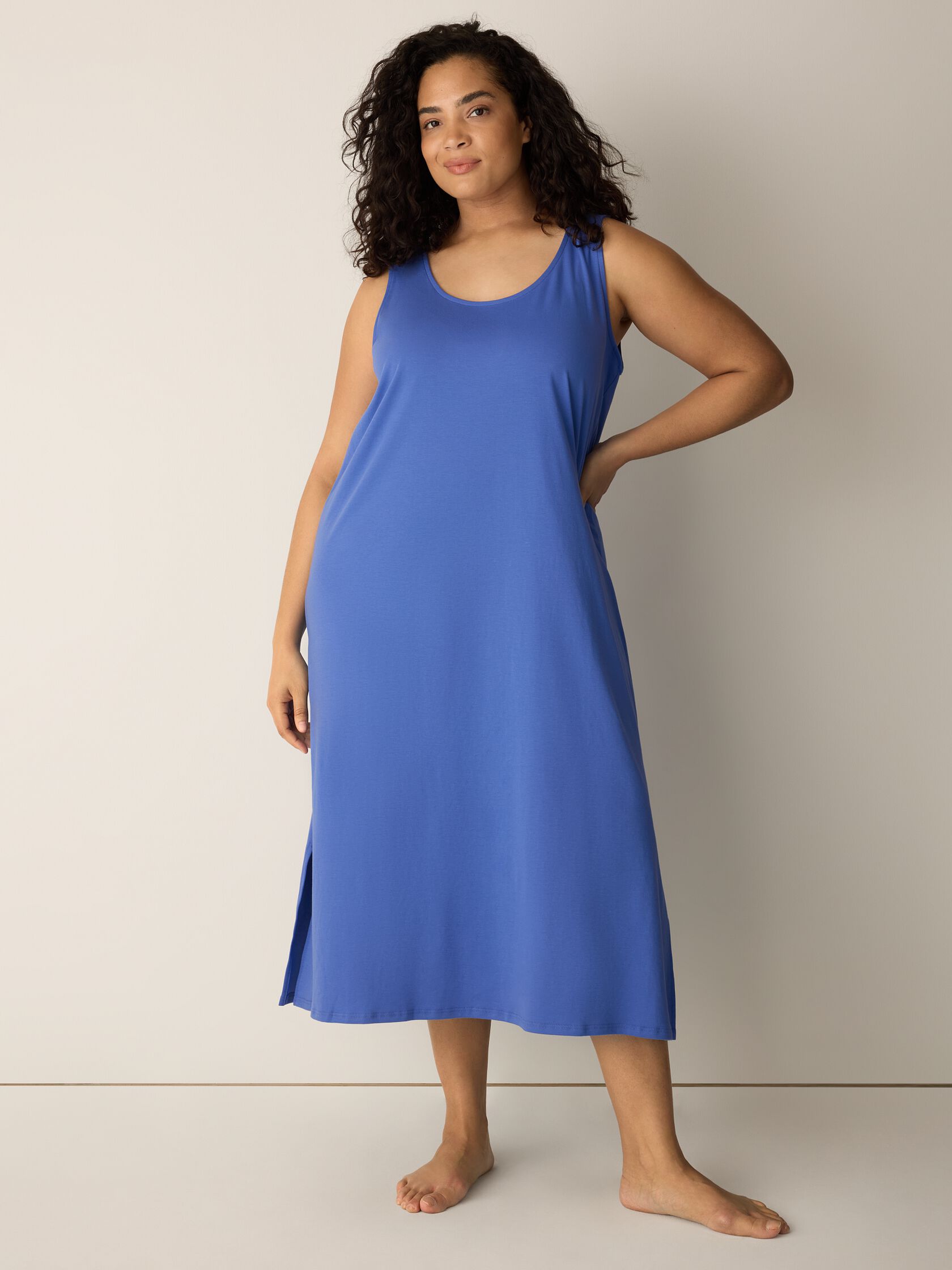 Organic Cotton Interlock Tank Sleep Dress