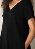 Silk Georgette Crepe V-Neck Dress