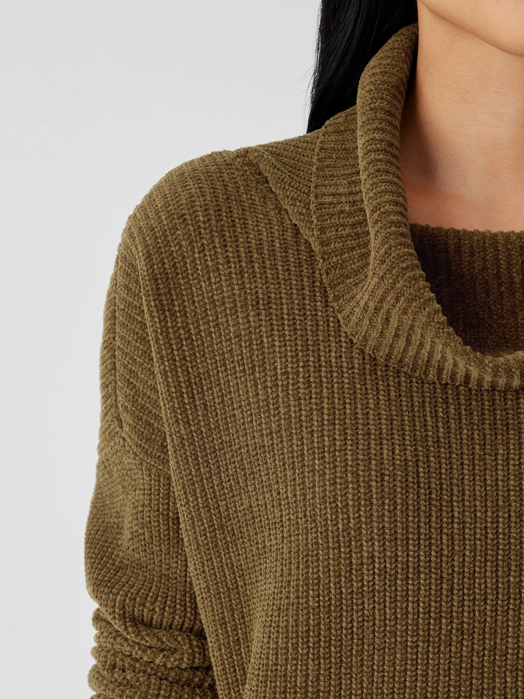 Organic Cotton Chenille Turtleneck Top