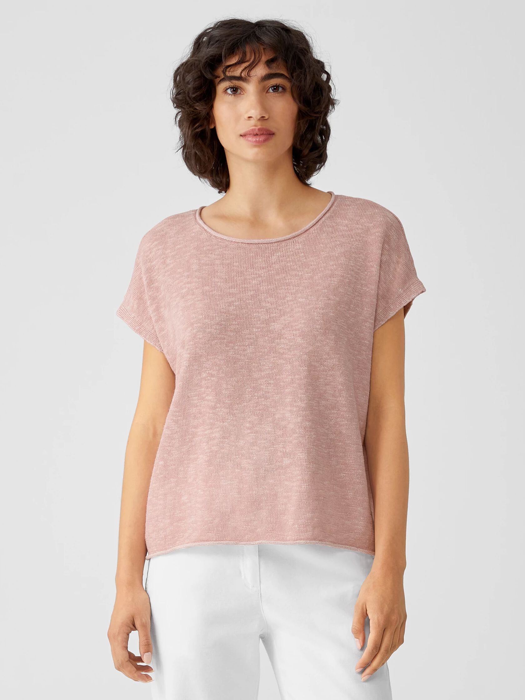 Organic Cotton Linen Slub Square Top