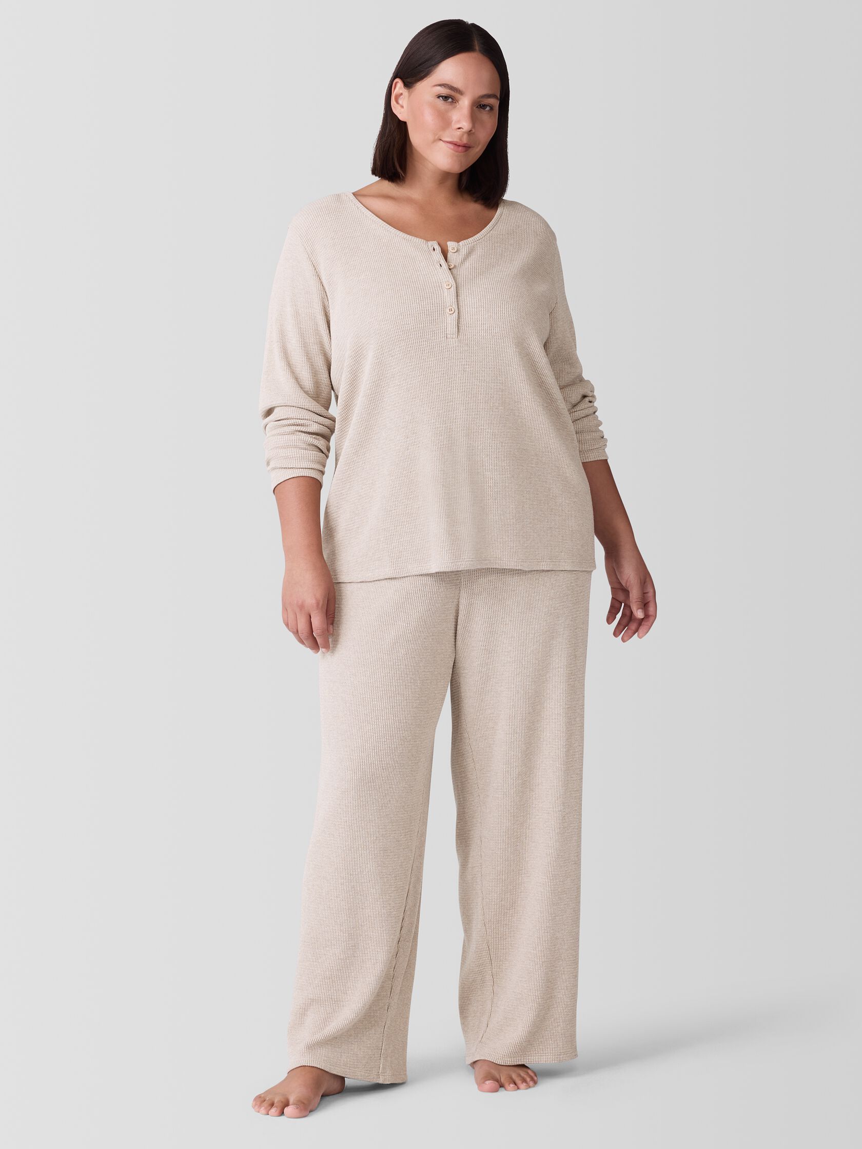 Mélange Organic Cotton Waffle Sleep Pant
