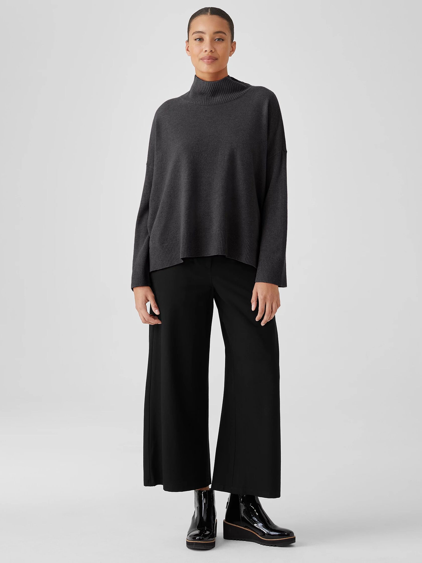 Italian Cashmere Turtleneck Top | EILEEN FISHER