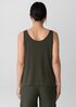 Stretch Silk Jersey Scoop Neck Tank