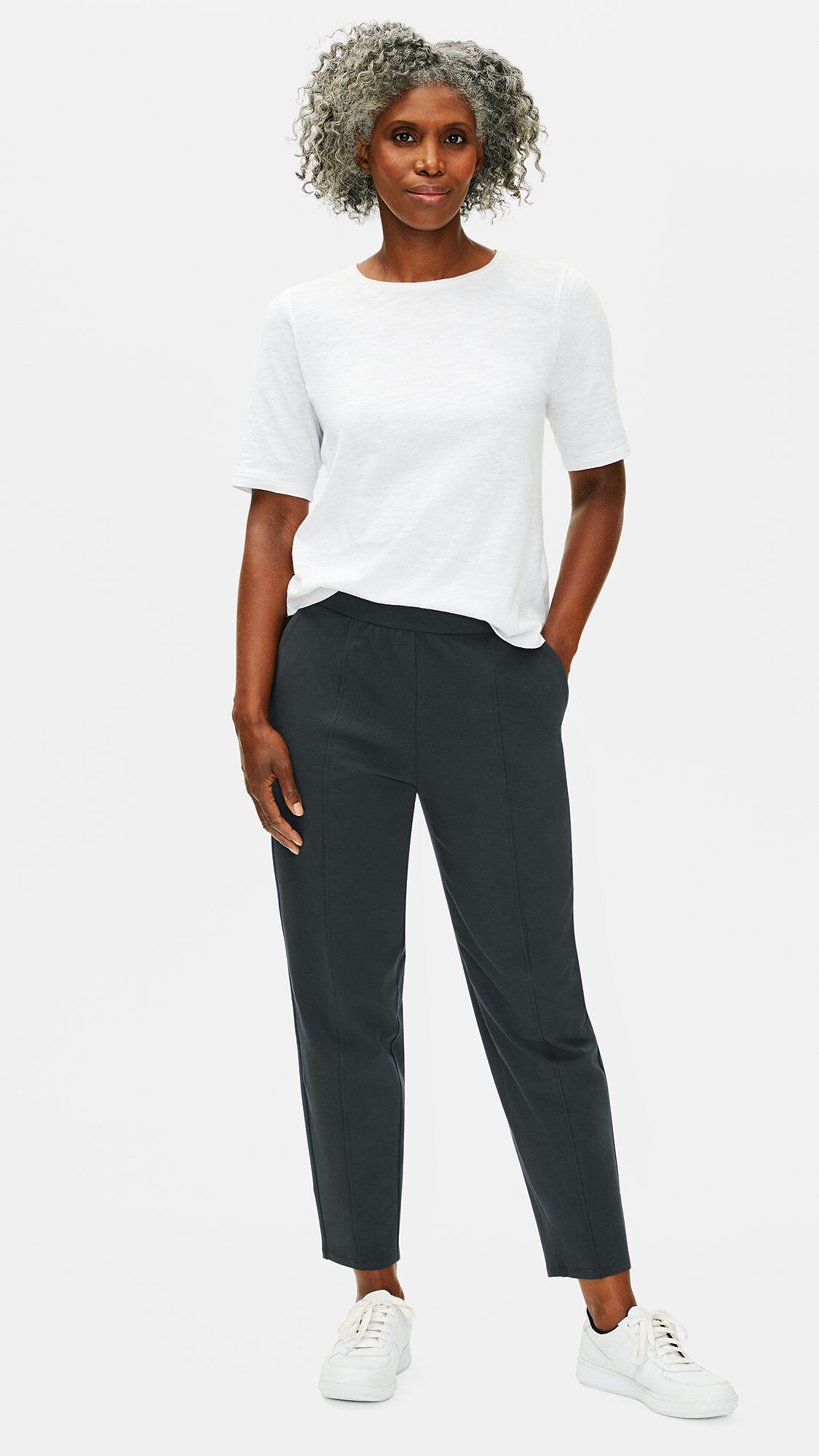 Cotton Stretch Jersey Lantern Pant