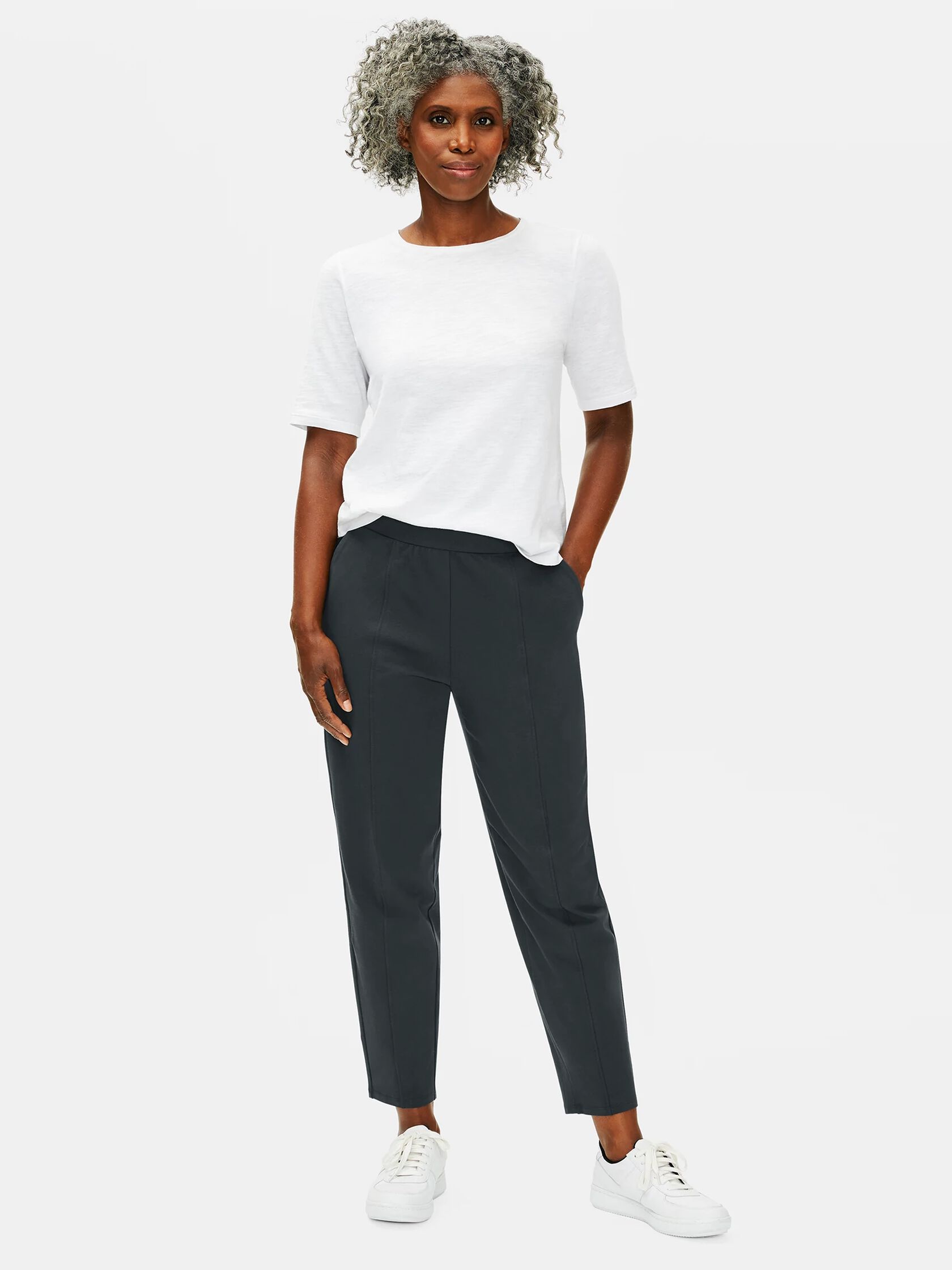 Cotton Stretch Jersey Lantern Pant