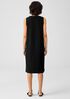 Washable Stretch Crepe Bateau Neck Dress