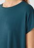 Stretch Silk Jersey Crew Neck Top