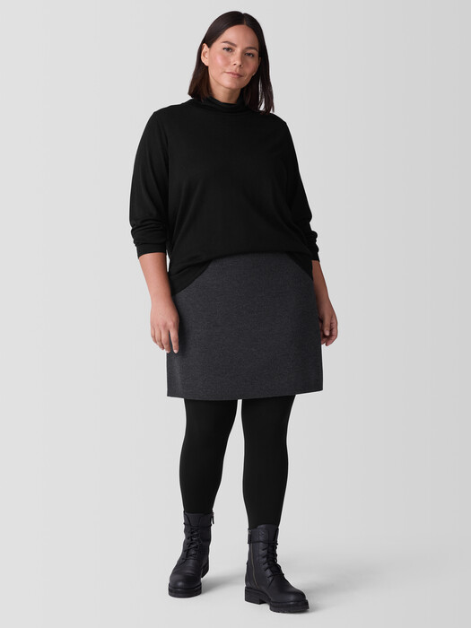 Merino Mini Skirt in Regenerative Wool