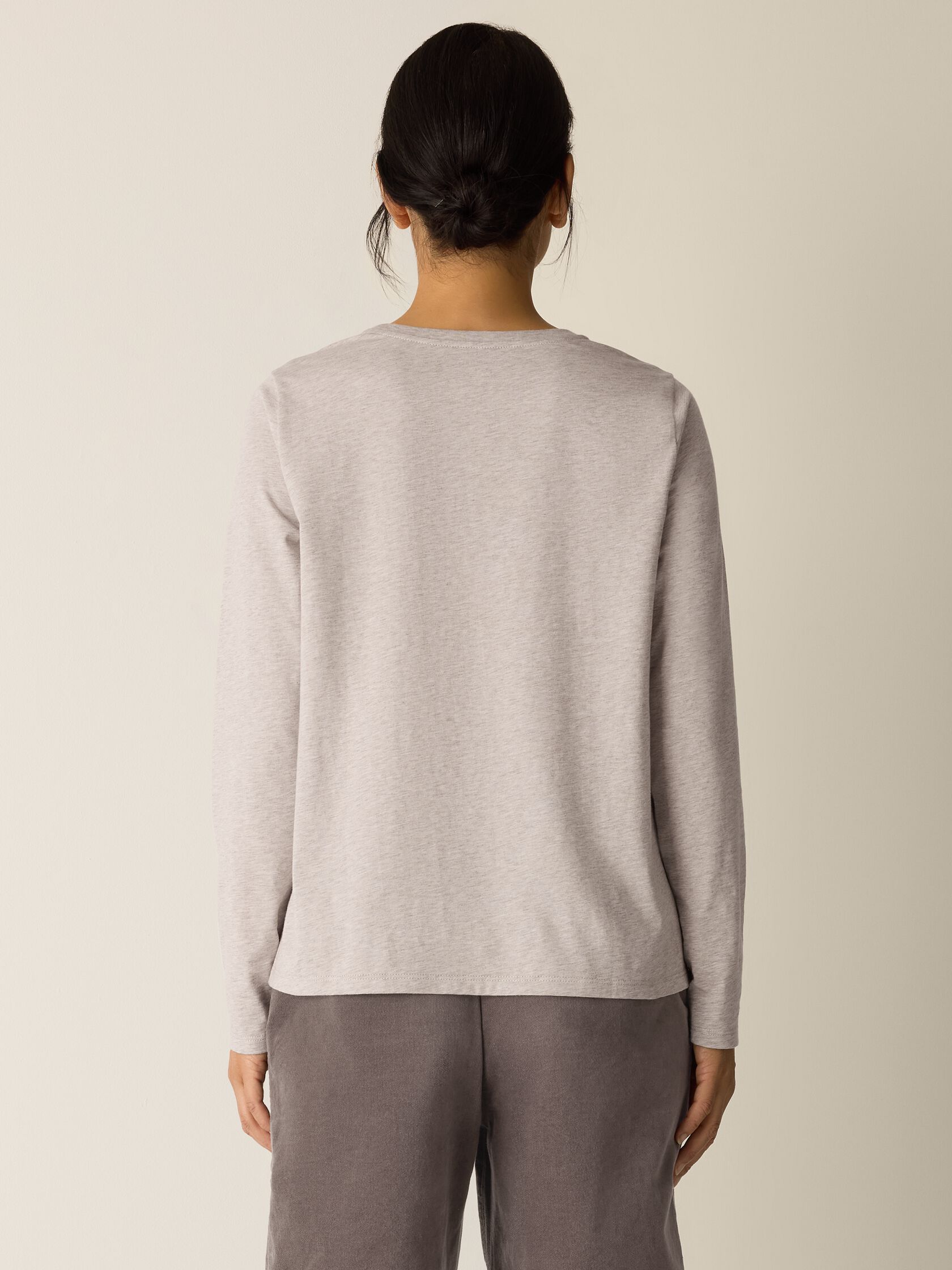 Mélange Fine Organic Cotton Jersey Round Neck Tee