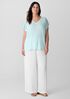 Organic Linen Jersey V-Neck Tee