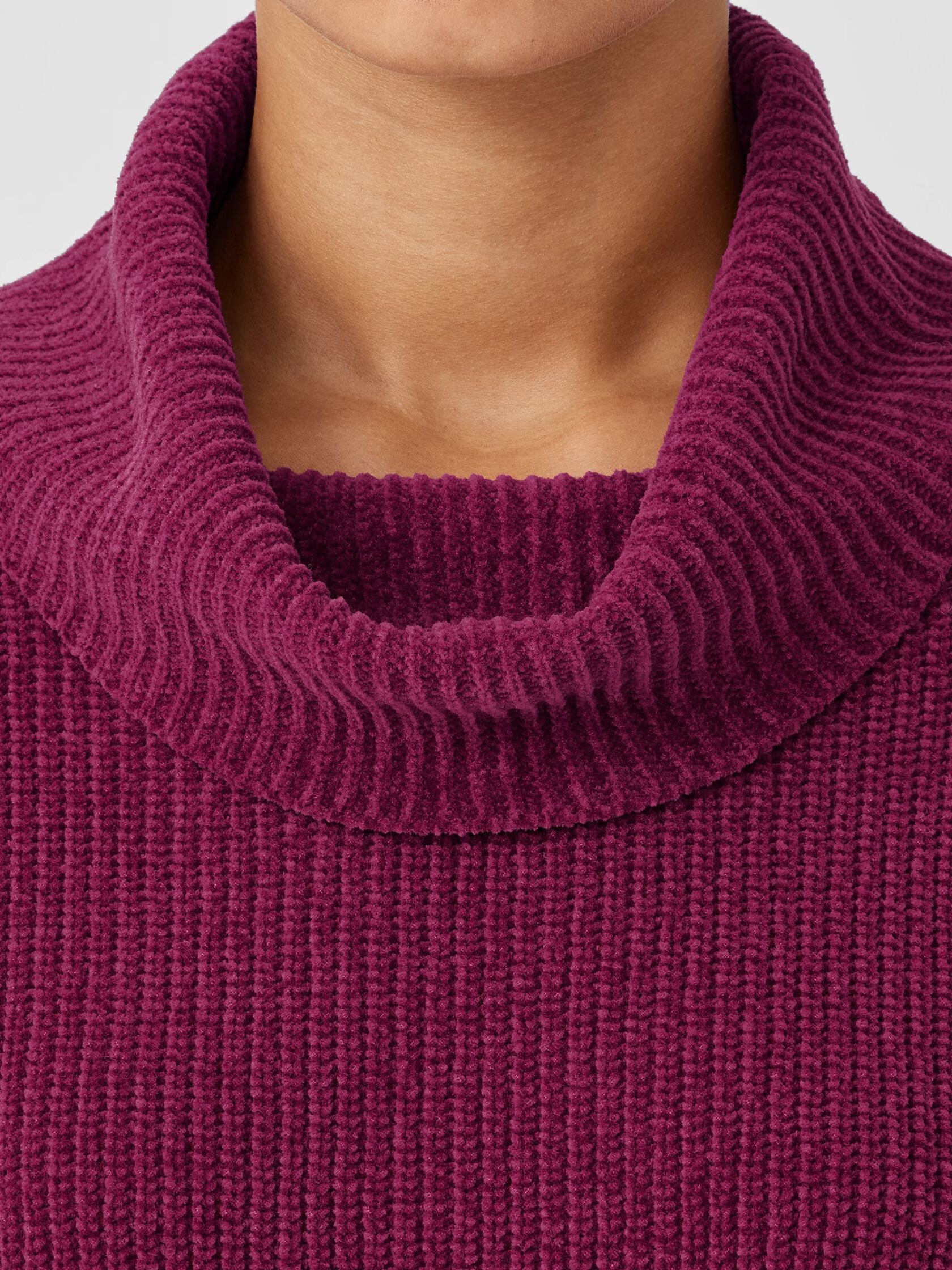 Organic Cotton Chenille Turtleneck Top