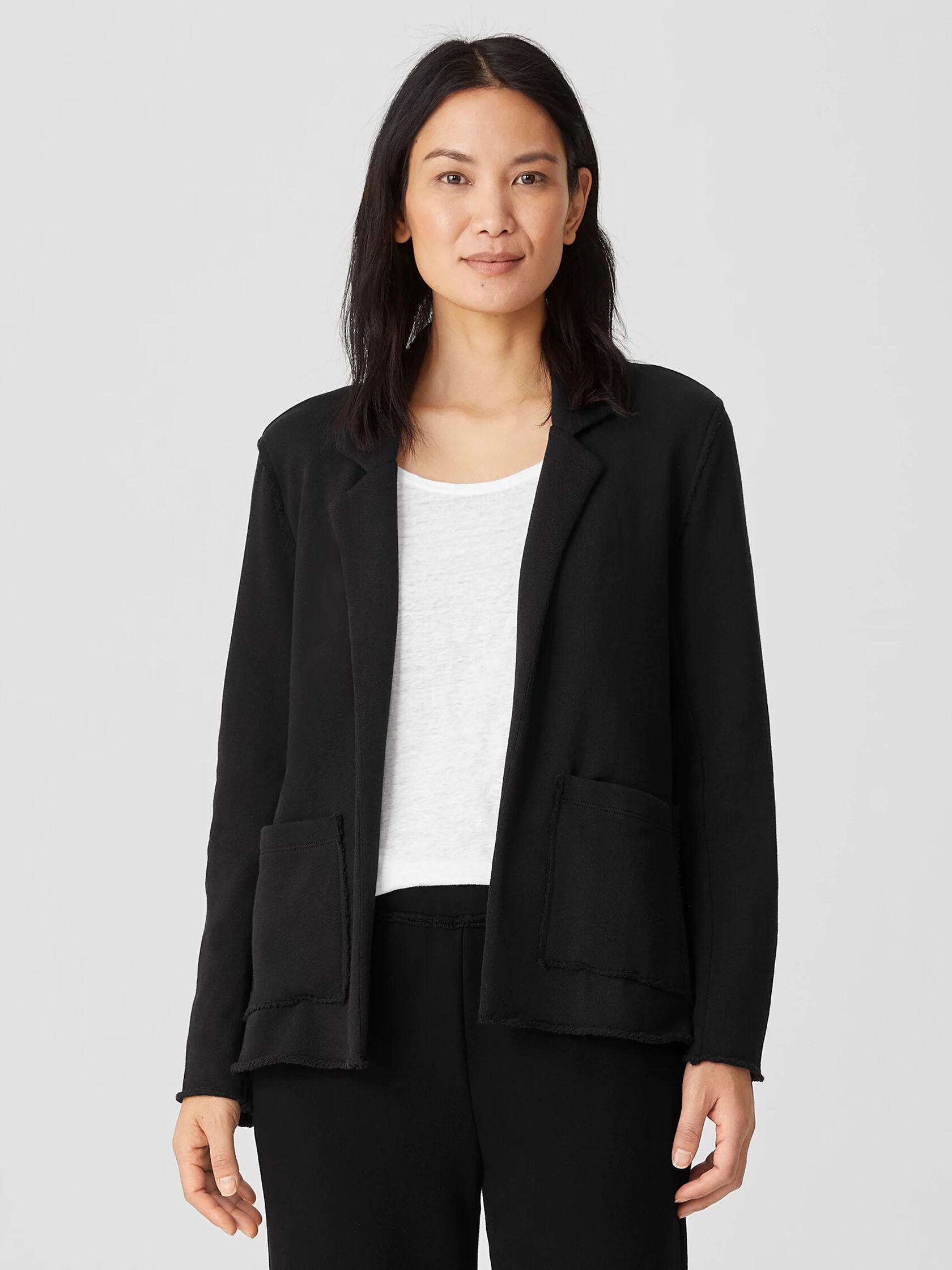 Lightweight Organic Cotton Terry Blazer
